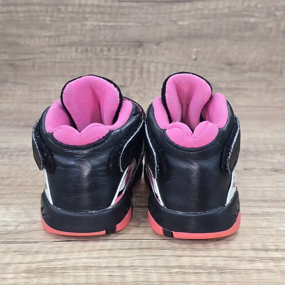 Nike Air Jordan 8 Retro Toddler's Size 7C Black Pink Shoes Sneakers (CN8093-006)